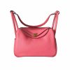 Hermes Lindy 26 Rose Azalea Clemence & Croc Niloticus
